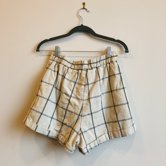 Brenda Tan Plaid Women’s Designer Cotton Cute Women's Blazer and Shorts Set M - Picture 6 of 9